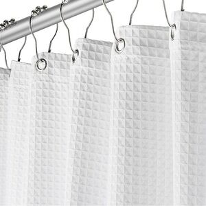 Haven Organic Cotton Waffle Shower Curtain 72in x 72in (182cm x 182cm)Sky Gray